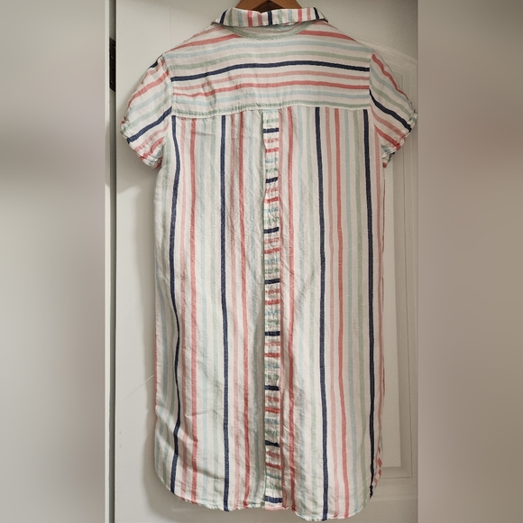 SOUTHERN TIDE KAMRYN STRIPED SHIRT DRESS CLASSIC WHITE - Picture 6 of 9